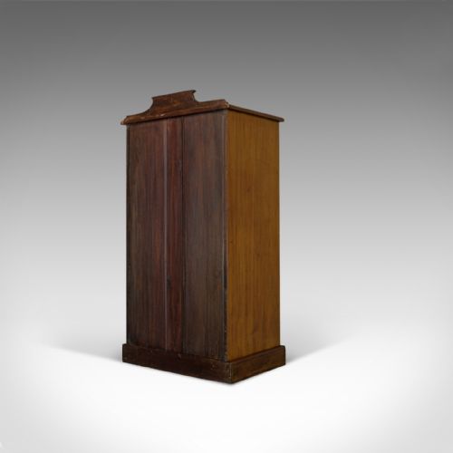 fig 4. Antique Pier Cabinet, English, Mahogany, Display, Showcase, Late 19th Century