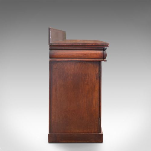 fig 3. Antique Pedestal Sideboard, English, Mahogany, Flame, Dresser, Regency, C.1810