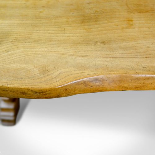 fig 3. Antique Refectory Dining Table, English, Farmhouse, Elm, Victorian, Circa 1900