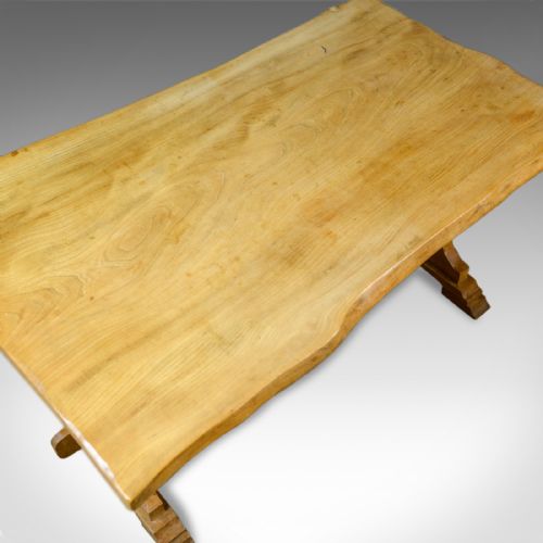 fig 4. Antique Refectory Dining Table, English, Farmhouse, Elm, Victorian, Circa 1900