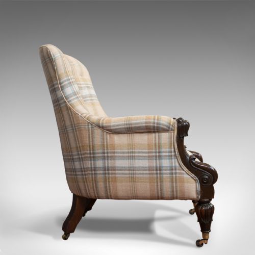 fig 1. Antique Gentleman's Armchair, Rosewood, Fireside, Club Chair, William IV, c1835