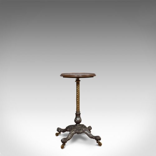 Antique Adjustable Wine Table, English, Mahogany, Cast Iron, Plant, Jardiniere