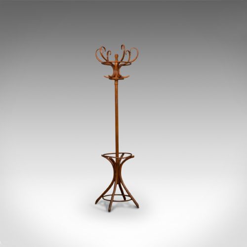 Antique Bentwood Coat Rack, Hall Stand, English, Beech, Umbrella, Edwardian