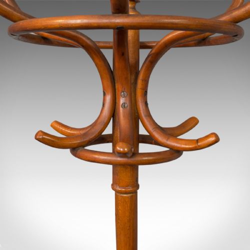 fig 4. Antique Bentwood Coat Rack, Hall Stand, English, Beech, Umbrella, Edwardian