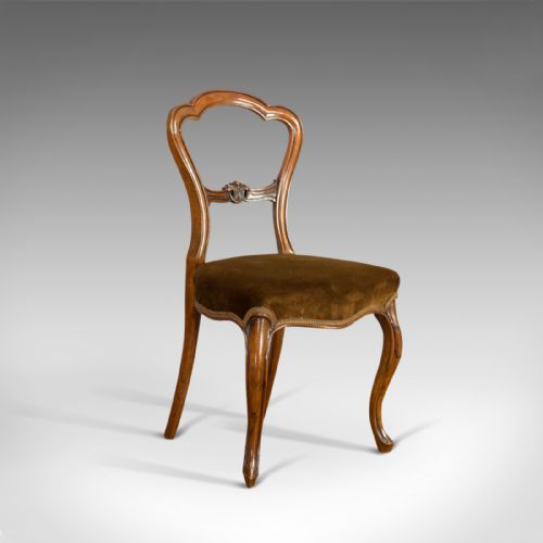 fig 1. Antique Set of Chairs, English, Walnut, Suite, 4 Dining Chairs, Victorian C.1840