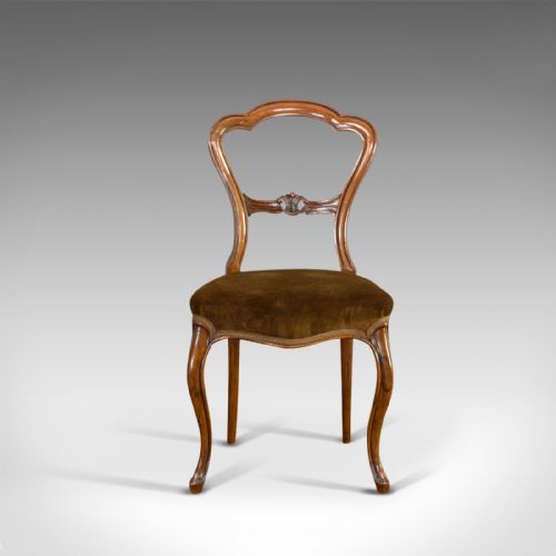 fig 2. Antique Set of Chairs, English, Walnut, Suite, 4 Dining Chairs, Victorian C.1840
