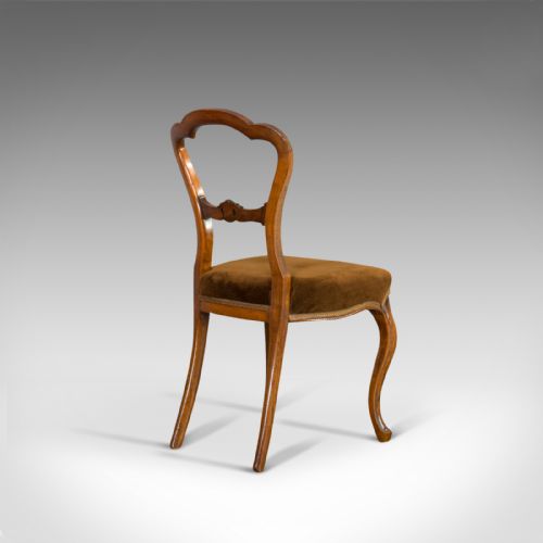 fig 4. Antique Set of Chairs, English, Walnut, Suite, 4 Dining Chairs, Victorian C.1840