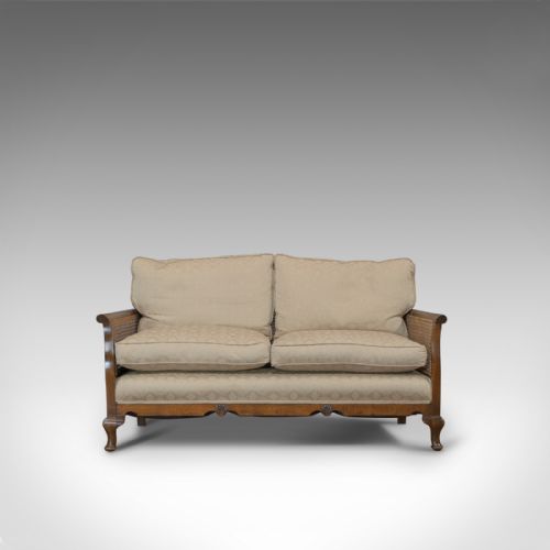 fig 2. Antique Bergere Suite, English, Beech, Cane, Chair, Sofa, Set, Edwardian