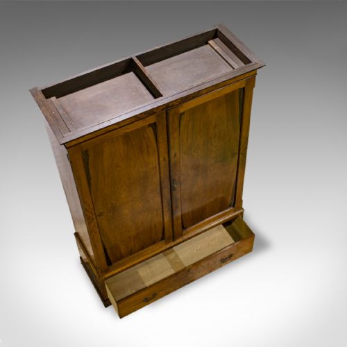 fig 5. Antique Linen Press, French, Walnut, Wardrobe, Hanging Rail, Late 19th Century