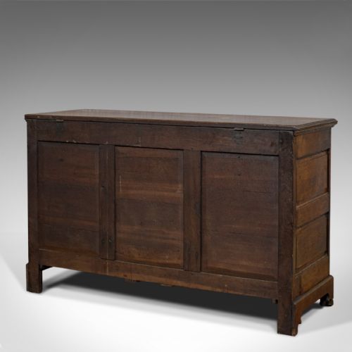 fig 2. Antique Mule Chest, English, Georgian, Oak, Coffer, Trunk, 18th Century, C.1750