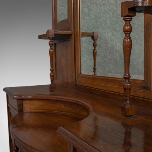 ANTIQUE SIDEBOARD ENGLISH ROSEWOOD DRESSER BOXWOOD INLAY VICTORIAN C1900 - ADDITIONAL PHOTO 7