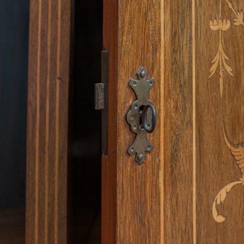 ANTIQUE SIDEBOARD ENGLISH ROSEWOOD DRESSER BOXWOOD INLAY VICTORIAN C1900 - ADDITIONAL PHOTO 10