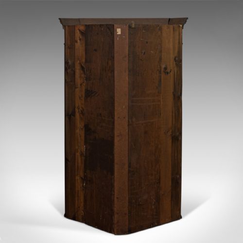 fig 3. Antique Corner Cabinet, English, Walnut, Mahogany, Wall, Cupboard, Georgian