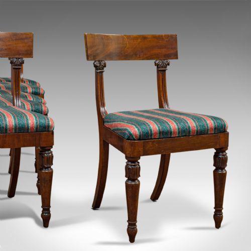 Antique Set of Six Dining Chairs, Mahogany Suite, Spillman and Co, Regency C1820