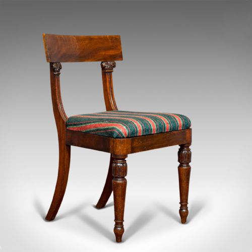 fig 1. Antique Set of Six Dining Chairs, Mahogany Suite, Spillman and Co, Regency c1820