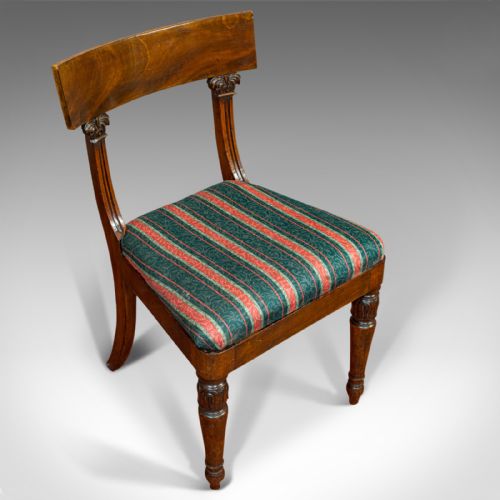 fig 5. Antique Set of Six Dining Chairs, Mahogany Suite, Spillman and Co, Regency c1820