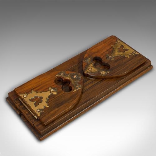 fig 3. Antique Book Slide, English Rosewood Brass, Bookends, Betjemann, Victorian c1880