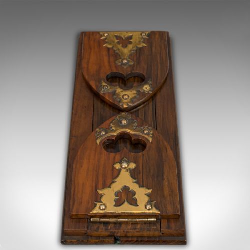 fig 5. Antique Book Slide, English Rosewood Brass, Bookends, Betjemann, Victorian c1880