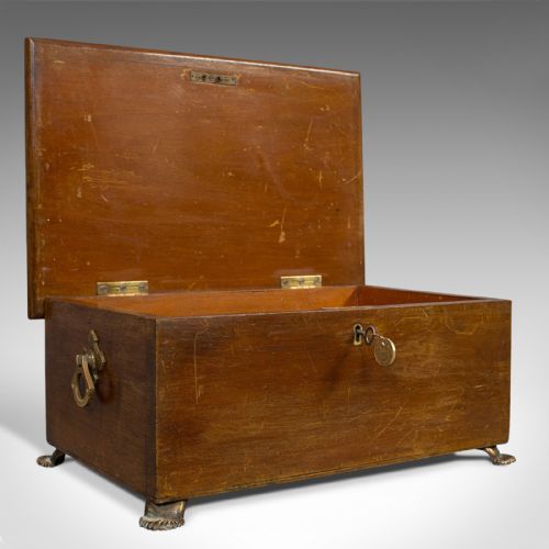 fig 1. Small Antique Box, English, Mahogany, Document, Keepsake, Chest, Victorian