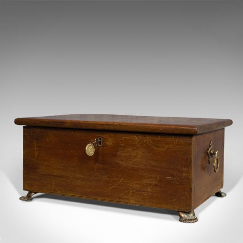 fig 3. Small Antique Box, English, Mahogany, Document, Keepsake, Chest, Victorian