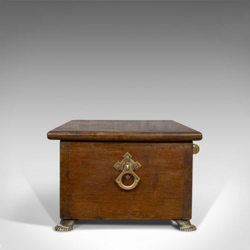 fig 4. Small Antique Box, English, Mahogany, Document, Keepsake, Chest, Victorian
