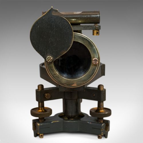fig 1. Antique Surveyor's Level, English, Theodolite, Desk, Ornament, William Stanley