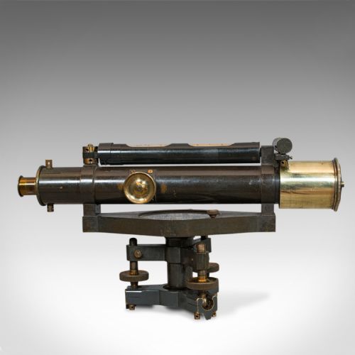 fig 2. Antique Surveyor's Level, English, Theodolite, Desk, Ornament, William Stanley