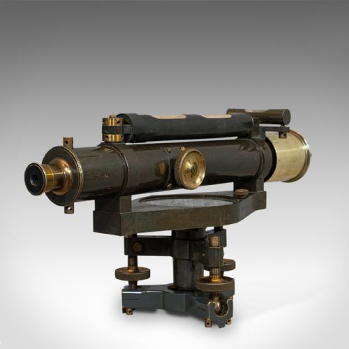 fig 3. Antique Surveyor's Level, English, Theodolite, Desk, Ornament, William Stanley