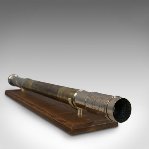 fig 4. Antique Marine Telescope, English, Single Draw, Ship, Refractor, Victorian