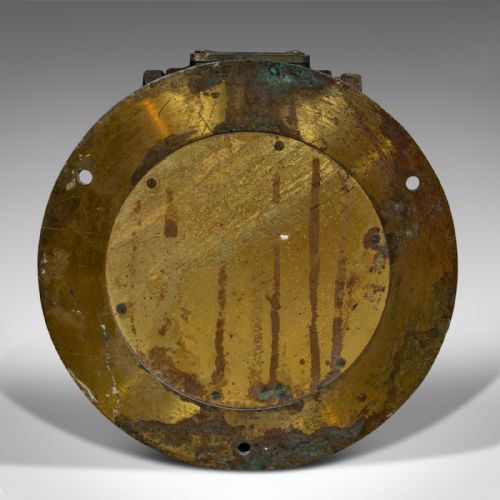 fig 3. Antique Ships Log, English, Brass, Maritime, Mileage Log, Desk Ornament, 1920