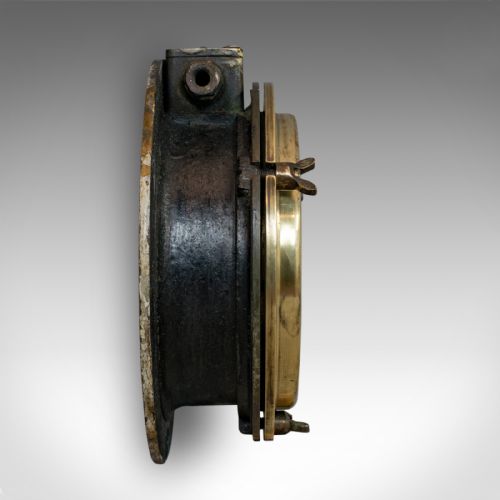 fig 4. Antique Ships Log, English, Brass, Maritime, Mileage Log, Desk Ornament, 1920