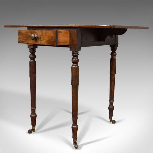 fig 2. Antique Pembroke Table, English, Mahogany, Drop Flap, Occasional, Regency