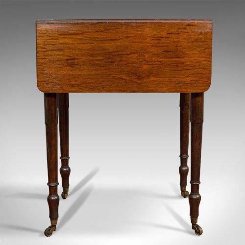 fig 4. Antique Pembroke Table, English, Mahogany, Drop Flap, Occasional, Regency