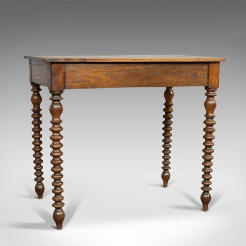 Antique Side Table, English, Oak, Desk, Occasional, Georgian, Circa 1780
