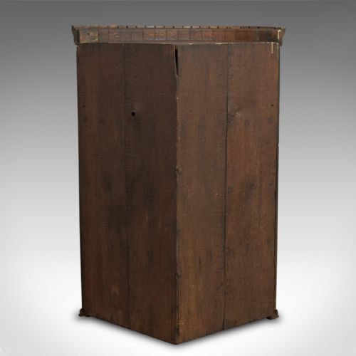 fig 5. Antique Corner Cupboard, English, Oak, Bow Front, Hanging Cabinet, Georgian