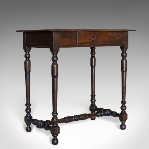 Antique Occasional Table, English, Oak, Side, Lamp, Victorian, Circa 1880
