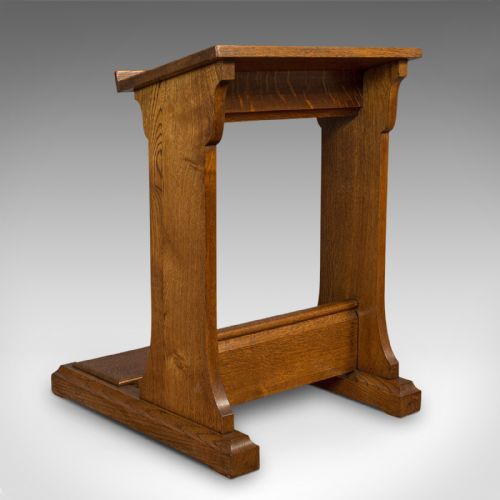 Antique Lectern, English, Oak, Ecclesiastical, Book Rest, Prie Dieu, Victorian
