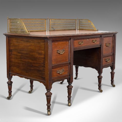 Antique Writing Desk, English, Walnut, Office, Maple & Co, London, Circa 1900
