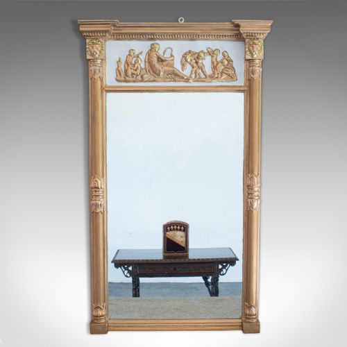 Antique Pier Mirror, English, Gilt Gesso, Classical Taste, Regency, Circa 1820

