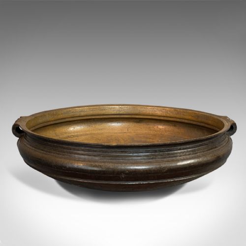 Antique Victorian Urli, Indian, Bronze, Temple Bowl, 19th Century, Circa 1850
