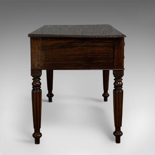fig 3. Antique Writing Desk, English, Rosewood, Study, Side, Table, Regency, Circa 1820