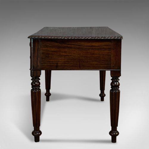 fig 5. Antique Writing Desk, English, Rosewood, Study, Side, Table, Regency, Circa 1820