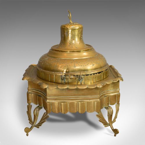fig 3. Large Antique Islamic Fire Pit, Arabic, Brass, Ceremonial Brazier, Circa 1900