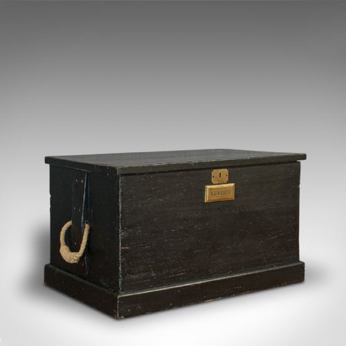 fig 1. Antique Master Shipwright's Chest, English, Mahogany, Tool Trunk, Victorian