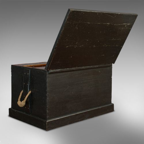 fig 5. Antique Master Shipwright's Chest, English, Mahogany, Tool Trunk, Victorian