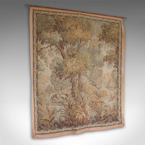 Antique Verdure Tapestry, Continental, Textile, Wall, Decorative, Victorian
