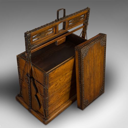 ANTIQUE MARRIAGE CHEST ASIAN CHINESE ELM CARVED DOWRY TRUNK CIRCA 1900 - ADDITIONAL PHOTO 7