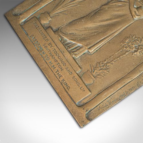 fig 3. Antique Horticultural Prize Plaque, Bronze, Hamo Thornycroft, Toogood, 1920