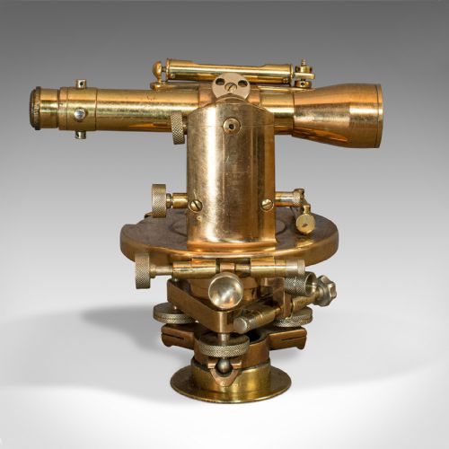 fig 2. Antique Theodolite, English, Bronze, Brass, Scientific Instrument, Desk Ornament