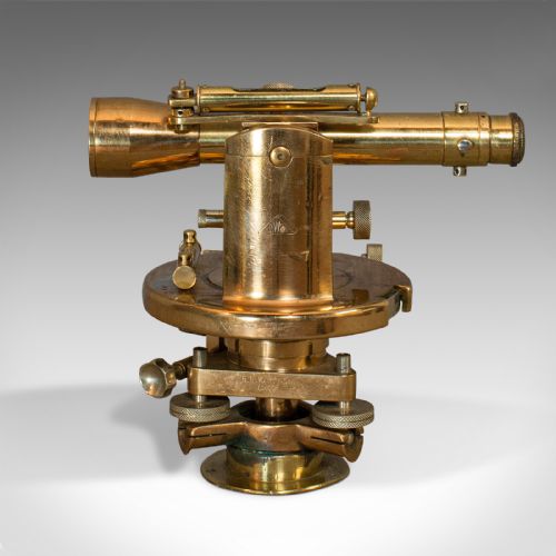 fig 3. Antique Theodolite, English, Bronze, Brass, Scientific Instrument, Desk Ornament